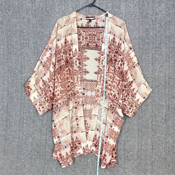 Mossimo Supply Co. Floral Kimono Top - Red and Cream - Picture 4 of 11